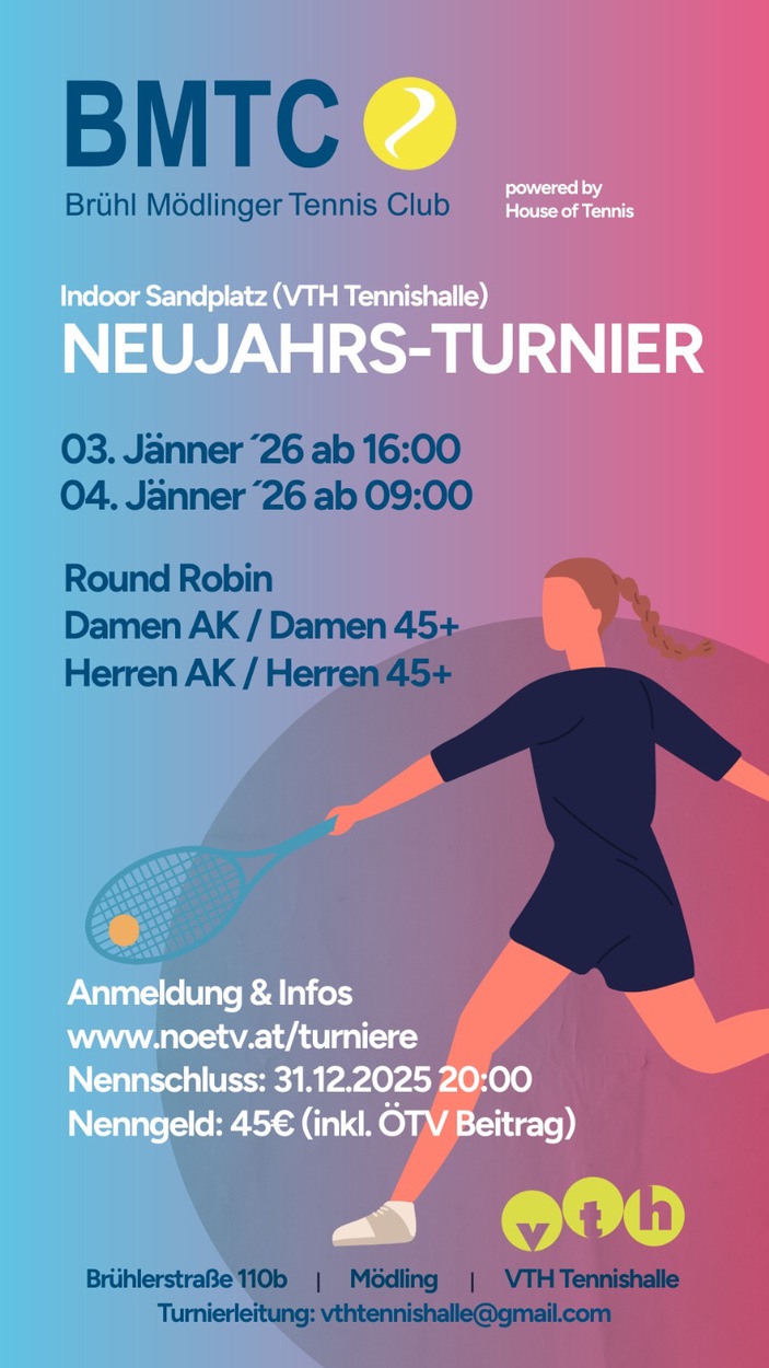 Wir starten stark ins neue Jahr - Neujahrs Turnier 3. und 4.1.2026