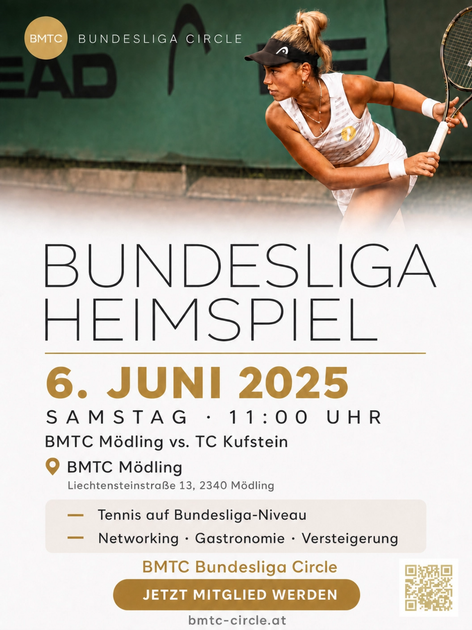 Bundesliga-Heimspiel am 6. Juni 2026: Sei live dabei und unterstütze unser Team beim BMTC Bundesliga Circle!