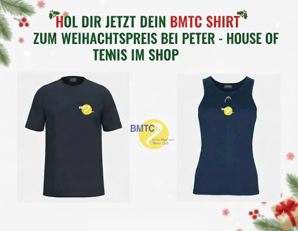 BMTC Clubshirts im Weihnachts-Sale -  Jetzt zuschlagen bei Peter im House of Tennis