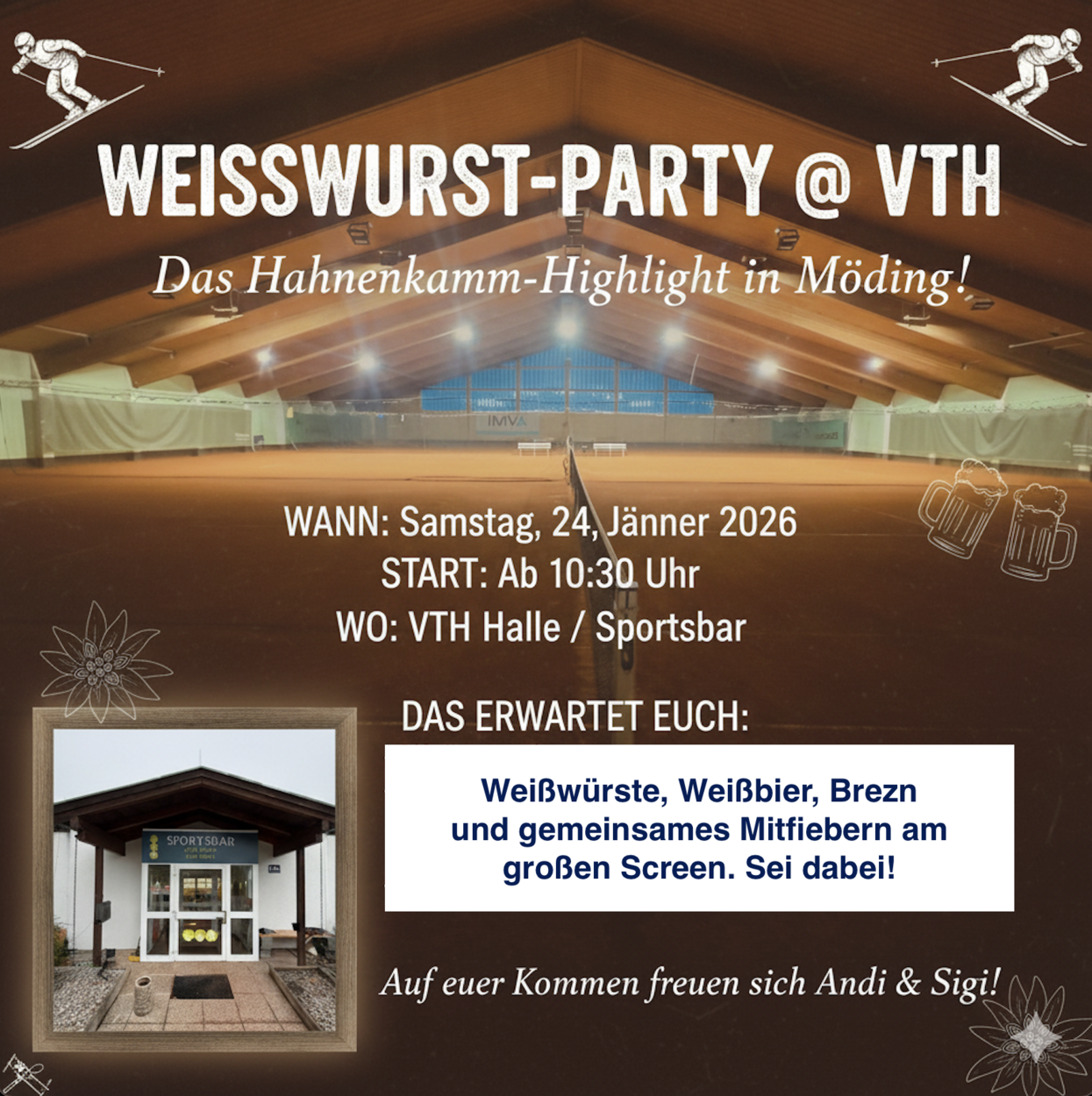 Kitzbühel Live in Mödling - Samstag, 24. Jänner, ab 10:30 Uhr in der VTH