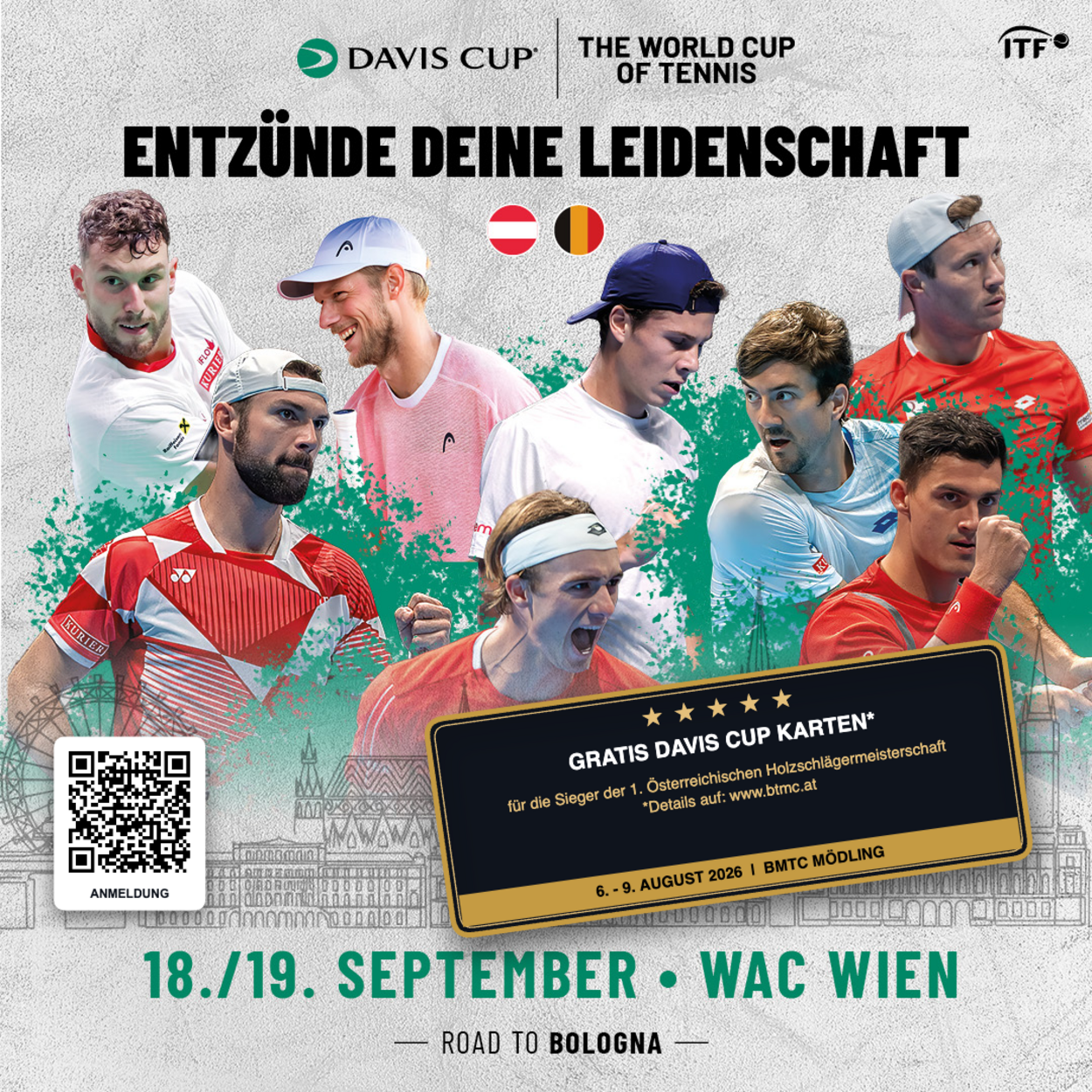 Sensationeller Hauptpreis: Davis-Cup-Tickets für die Champions der 1. Österreichischen Holzschlägermeisterschaften!