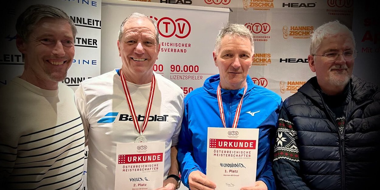 Erfolg bei den ÖTV Senioren-Hallenmeisterschaften - Manfred Hundsdorfer gewinnt AK Herren 60 